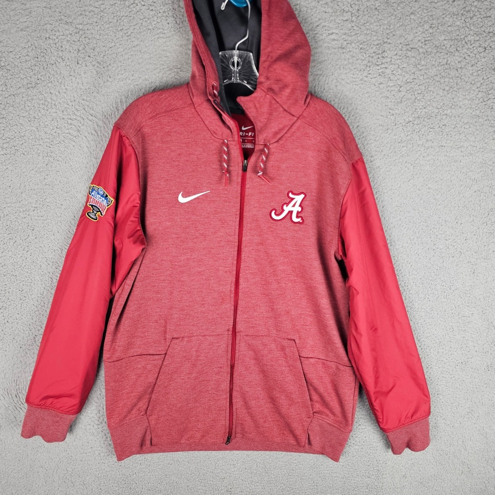 Nike Hoodie Mens L Red Alabama Crimson Tide Sugar Bowl Dri-Fit 865310-698